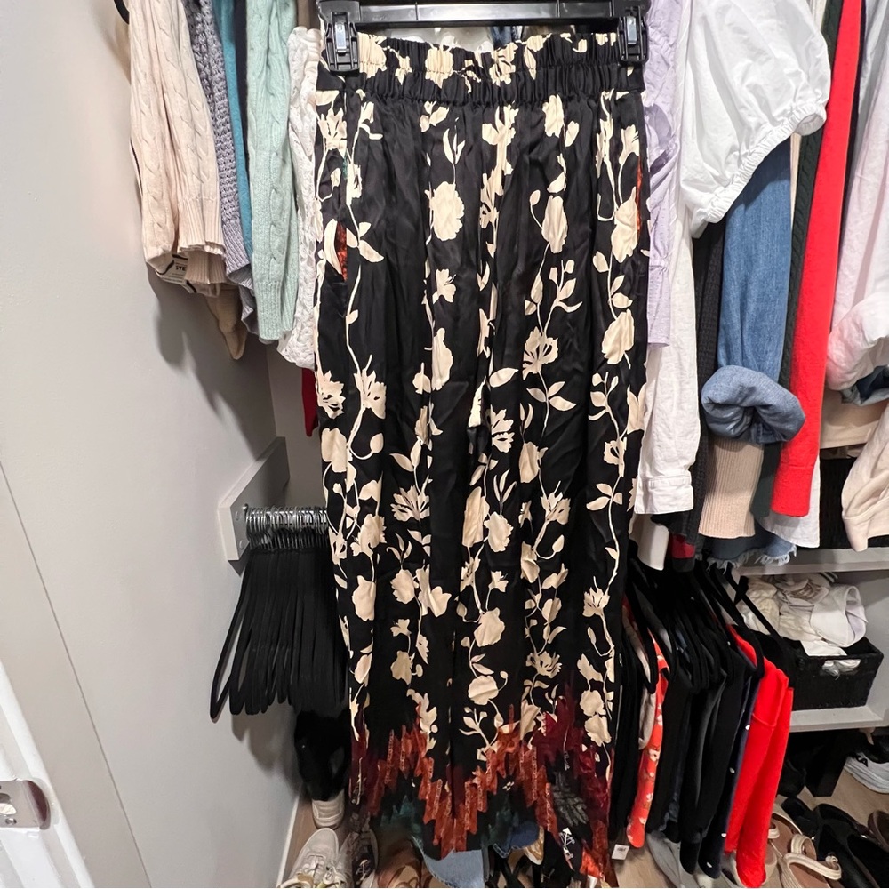 Printed Silk Pants (with pockets and a side zipper!)